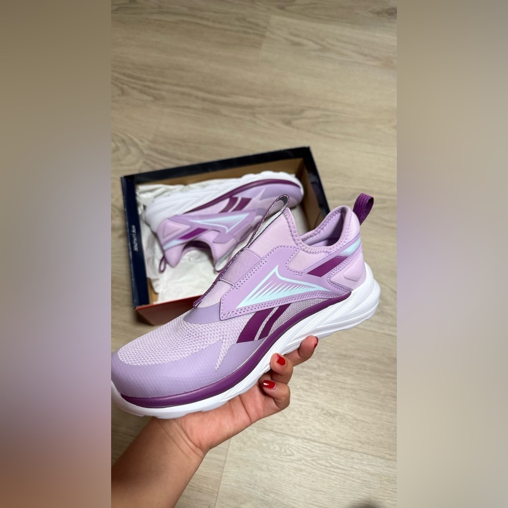 Reebok Lavender and Purple Slip-On Athletic Sneakers - Picture 4 of 9